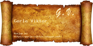 Gerle Viktor névjegykártya